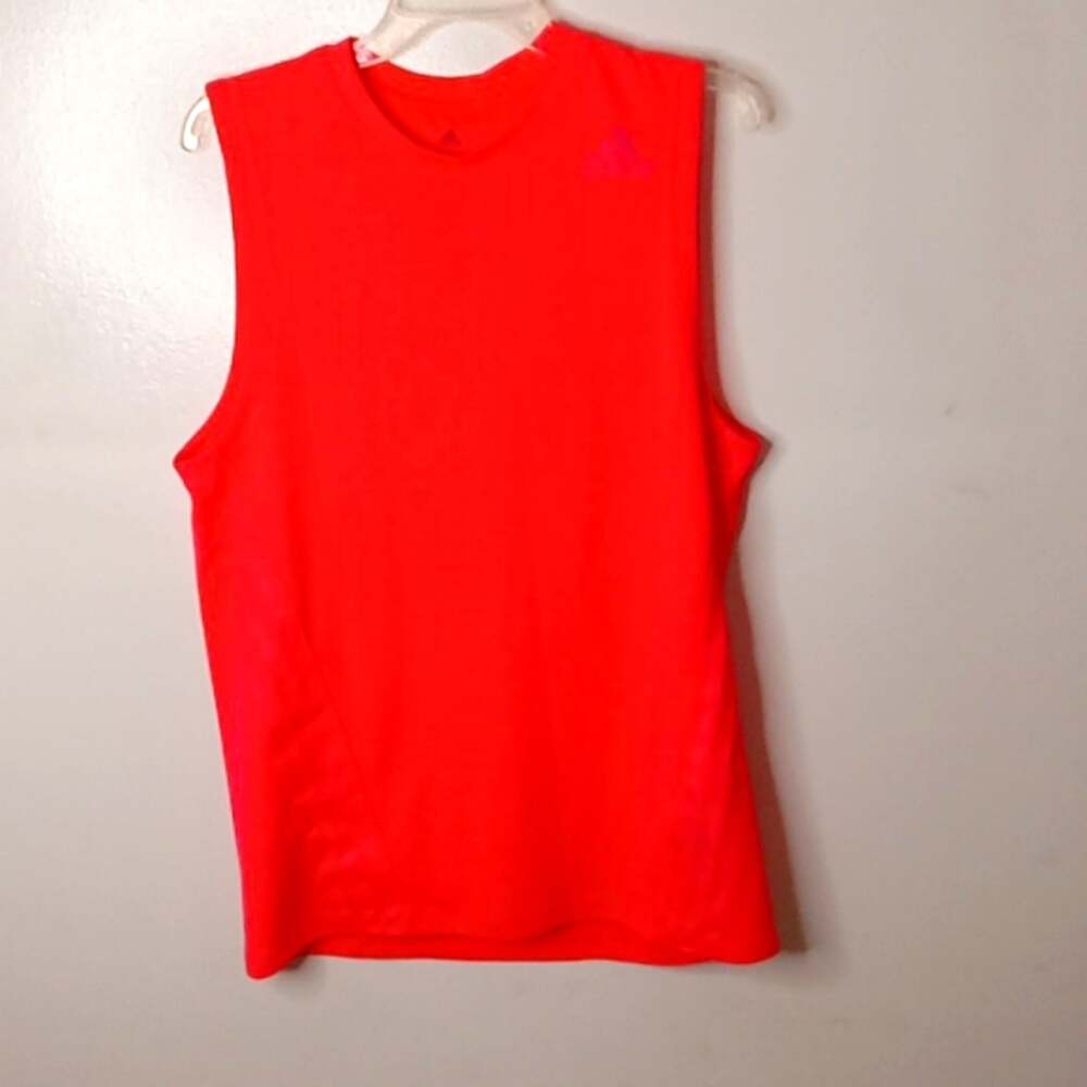 Adidas Men's Large Bright Orange Aeroready Tee, Activewear , Athleisure